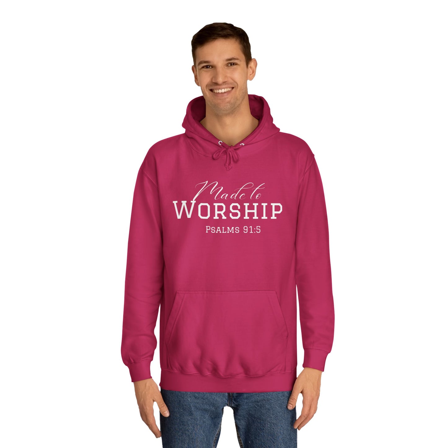 Made to Worship Unisex College Hoodie