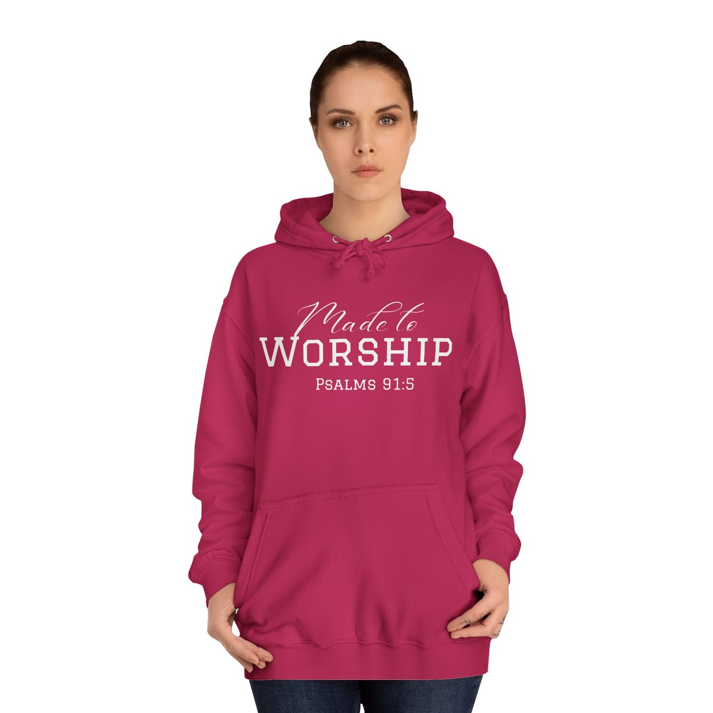 Made to Worship Unisex College Hoodie