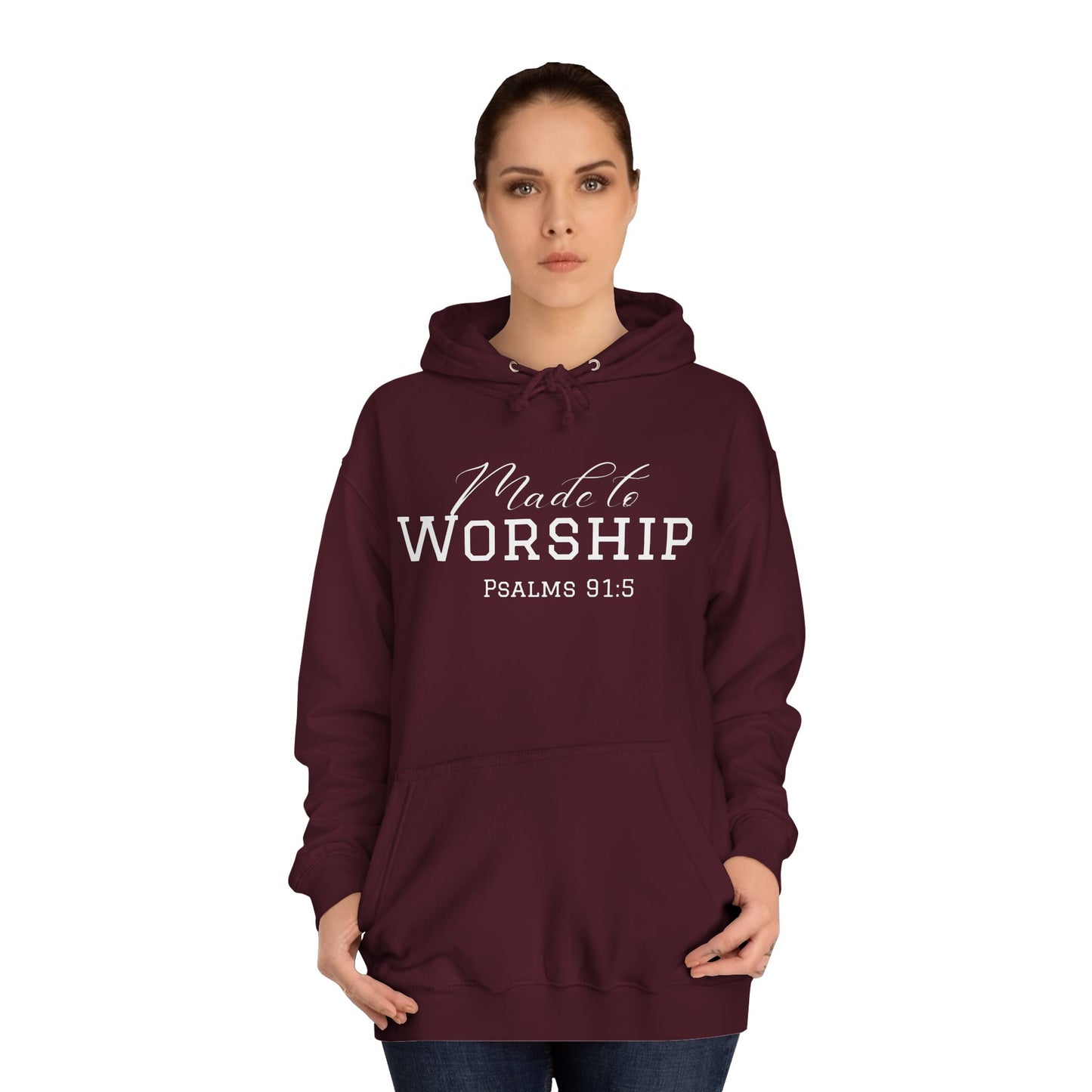 Made to Worship Unisex College Hoodie